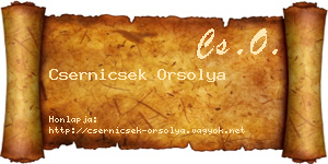 Csernicsek Orsolya névjegykártya