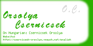 orsolya csernicsek business card